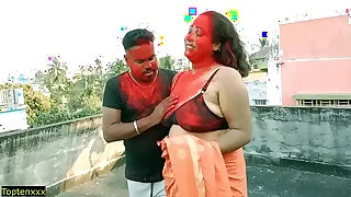 Lucky 18yrs Tamil boy hardcore making love with two Milf Bhabhi&excl;&excl; Best amateur threesome making love